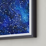 "Constellations" - Art Print in Deep blue by Alexandra Dzh - Frame Close-up