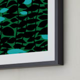 "Climbing Walls" - Art Print in Jade by Kristine Hegre - Frame Close-up