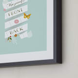 "Front 2 Back" - Art Print in Soft Blue by Katie Zimpel - Frame Close-up