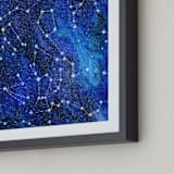 "Constellations" - Art Print in Deep blue by Alexandra Dzh - Frame Close-up