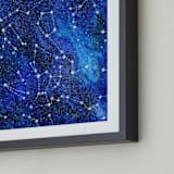 "Constellations" - Art Print in Deep blue by Alexandra Dzh - Frame Close-up