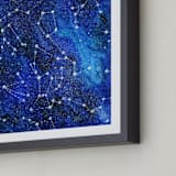 "Constellations" - Art Print in Deep blue by Alexandra Dzh - Frame Close-up