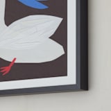 "Goose" - Art Print in Feather white by Elliot Stokes - Frame Close-up