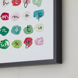 "Alpha Dots" - Art Print in Poppy Red by Kelly Ventura - Frame Close-up