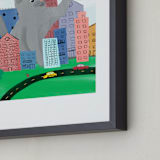 "Ahhhh its a Kitty" - Art Print in White by Megan Zang - Frame Close-up