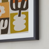 "Botanical Cut-Outs" - Art Print in Papaya Orange by Alisa Galitsyna - Frame Close-up