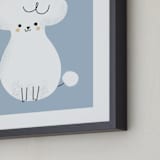 "Poodle" - Art Print in Slate by Lori Wemple - Frame Close-up