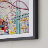 "Twist and Turn" - Art Print in Pale Blush Pink by Irene Suchocki - Frame Close-up