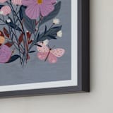 "Butterfly Floral" - Art Print in Grape by Angel Walker - Frame Close-up