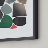 "Paper salad 1" - Art Print in Wasabi by Elliot Stokes - Frame Close-up