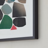 "Paper salad 1" - Art Print in Wasabi by Elliot Stokes - Frame Close-up