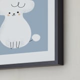 "Poodle" - Art Print in Slate by Lori Wemple - Frame Close-up