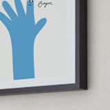 "Bonjour" - Art Print in Blueberry by mo kelley - Frame Close-up