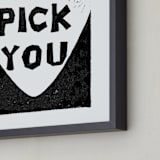"I Pick You" - Art Print in Jet Black by Jennifer Matlock - Frame Close-up