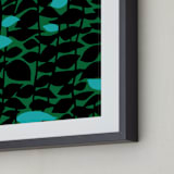 "Climbing Walls" - Art Print in Jade by Kristine Hegre - Frame Close-up