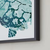 "Tropical Sea Turtle" - Art Print in Caribbean by Shirley Browning - Frame Close-up