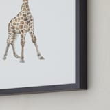 "Baby Giraffe Watercolor" - Art Print in Savannah by Lauren Rogoff - Frame Close-up