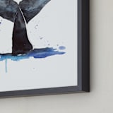 "Whale Tale" - Art Print in Splash by Kelsey McNatt - Frame Close-up