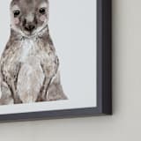 "Baby Kangaroo" - Art Print in hazelnut by Cass Loh - Frame Close-up