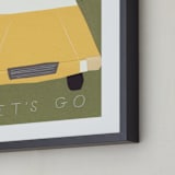 "Let's Go" - Art Print in White by Elliot Stokes - Frame Close-up