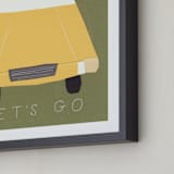 "Let's Go" - Art Print in White by Elliot Stokes - Frame Close-up