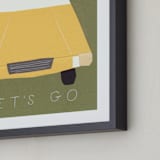 "Let's Go" - Art Print in White by Elliot Stokes - Frame Close-up
