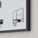 "Hoops and Palms" - Art Print in white by Irene Suchocki - Frame Close-up