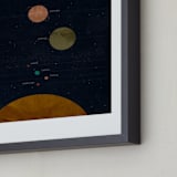 "Modern Solar System" - Art Print in Galaxy by Field and Sky - Frame Close-up