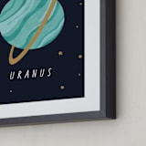 "Solar System IV (Uranus)" - Art Print in Night by Elly - Frame Close-up