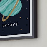 "Solar System IV (Uranus)" - Art Print in Night by Elly - Frame Close-up