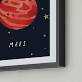 "Solar System VI (Mars)" - Art Print in Night by Elly - Frame Close-up