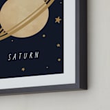 "Solar System VII (Saturn)" - Art Print in Night by Elly - Frame Close-up