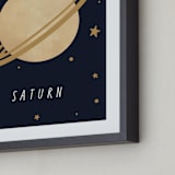 "Solar System VII (Saturn)" - Art Print in Night by Elly - Frame Close-up