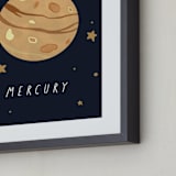 "Solar System VIII (Mercury)" - Art Print in Night by Elly - Frame Close-up