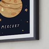 "Solar System VIII (Mercury)" - Art Print in Night by Elly - Frame Close-up