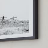 "Little Surfers" - Art Print in Black and White by LindseyErin - Frame Close-up