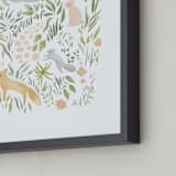 "Flora and Fauna" - Art Print in Rose by Hannah Williams - Frame Close-up