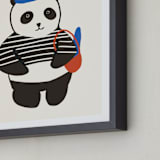 "French Panda" - Art Print in Ink by Morgan Kendall - Frame Close-up