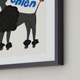 "French Dog" - Art Print in Charcoal by Morgan Kendall - Frame Close-up