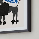 "French Dog" - Art Print in Charcoal by Morgan Kendall - Frame Close-up