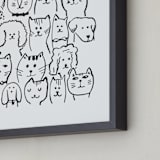 "I Want A Million Pets I" - Art Print in Galaxy by Lucrecia Caporale - Frame Close-up