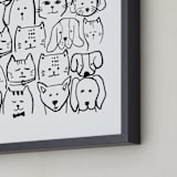"I Want A Million Pets II" - Art Print in Galaxy by Lucrecia Caporale - Frame Close-up