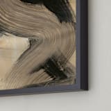 "Neutral Essence Series 3" - Art Print in Tan and Black by Angela Simeone - Frame Close-up