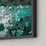 "Love on the wall" - Art Print in Emerald Teal by Simi Gauba - Frame Close-up