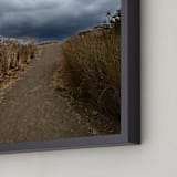 "Into the rain" - Art Print in green-grey by NSMARK - Frame Close-up