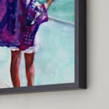 "Purple Kimono" - Art Print in Vibrant Purple by Jenny Partrite - Frame Close-up