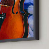 "Grandfather's Violin" - Art Print in Violin Brown by Robert Deem - Frame Close-up
