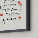 "My Best Friend, My Mom" - Art Print in Poppy by Sandra Picco Design - Frame Close-up