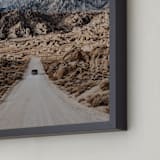 "Road To Adventure" - Art Print in Earth Brown by Christian Florin - Frame Close-up