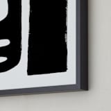 "Abstract Forms" - Art Print in Black and White by Ilana Greenberg - Frame Close-up